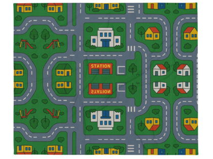 90er DDR Straßen Spielteppich Tagesdecke – Home & Living – klamottn.de