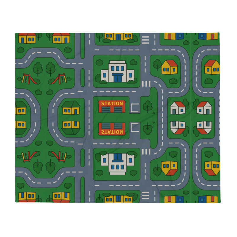 90er DDR Straßen Spielteppich Tagesdecke – Home & Living – klamottn.de