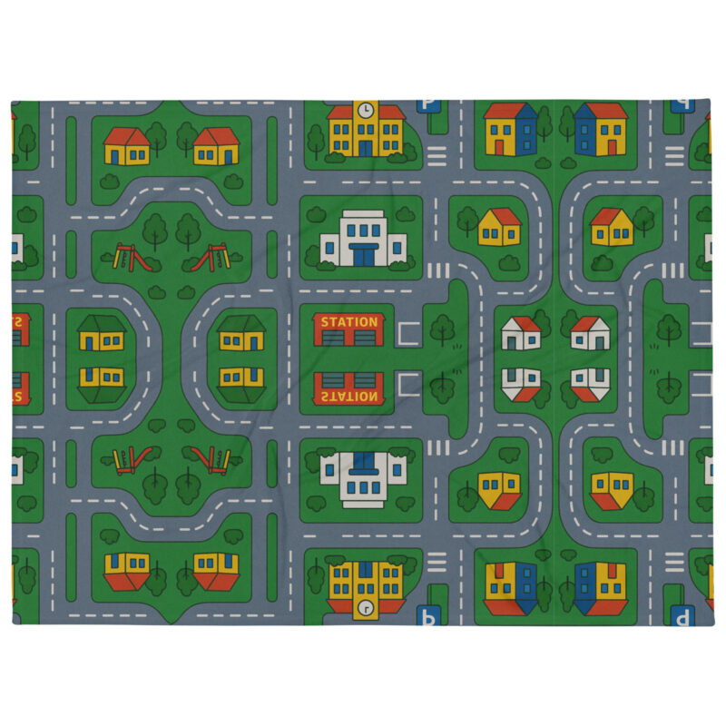 90er DDR Straßen Spielteppich Tagesdecke – Home & Living – klamottn.de