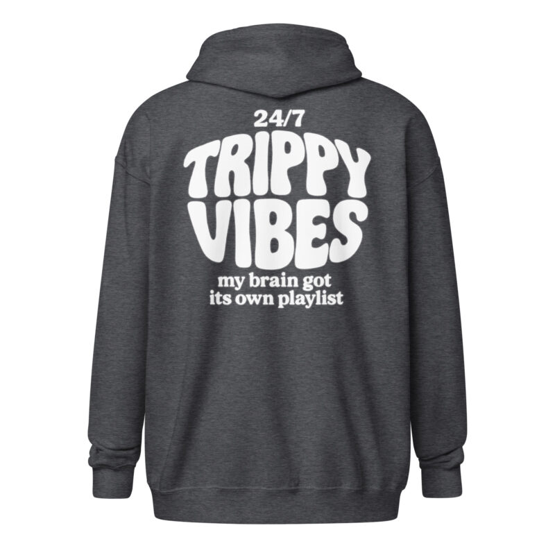 Trippy Vibes – My Brain Got Its Own Playlist Unisex Heavy-Blend Zip Hoodie – Jacken – klamottn.de