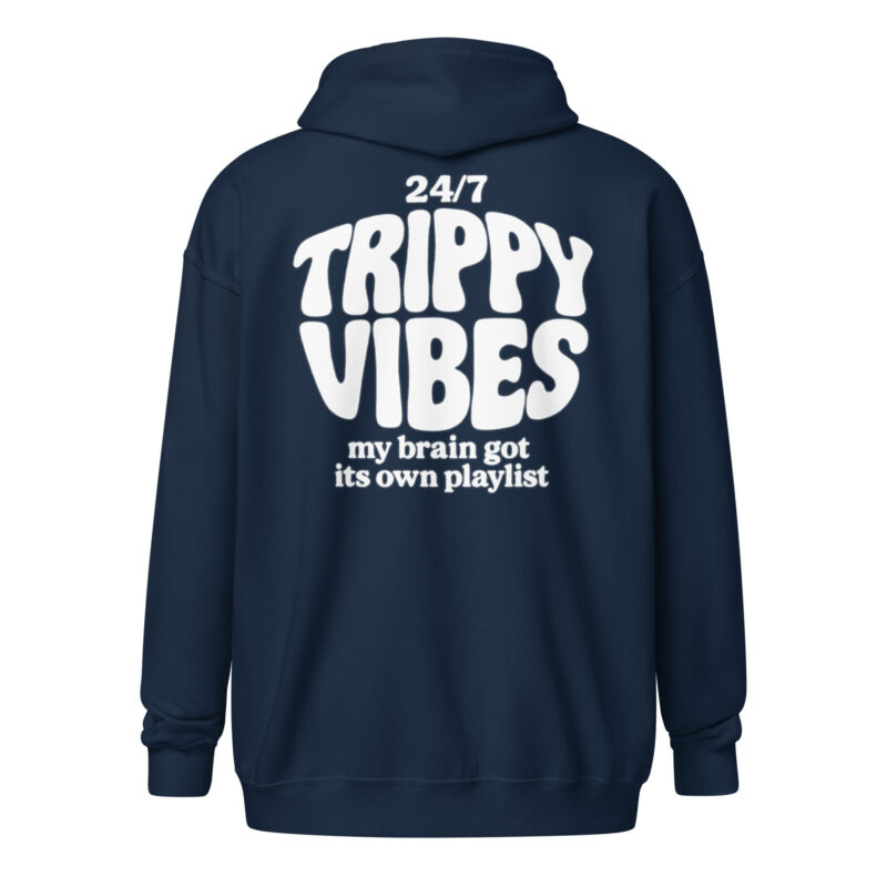 Trippy Vibes – My Brain Got Its Own Playlist Unisex Heavy-Blend Zip Hoodie – Jacken – klamottn.de