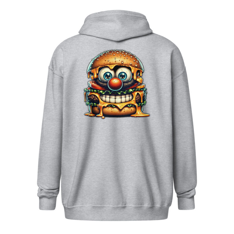 Cheeseburger Clown Unisex Heavy-Blend Zip Hoodie – Jacken – klamottn.de