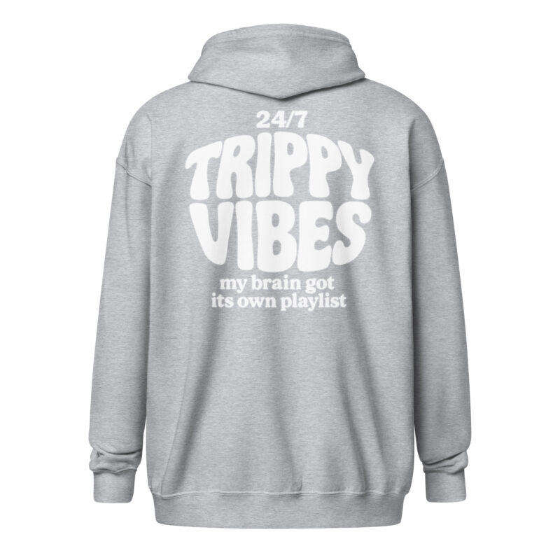 Trippy Vibes – My Brain Got Its Own Playlist Unisex Heavy-Blend Zip Hoodie – Jacken – klamottn.de