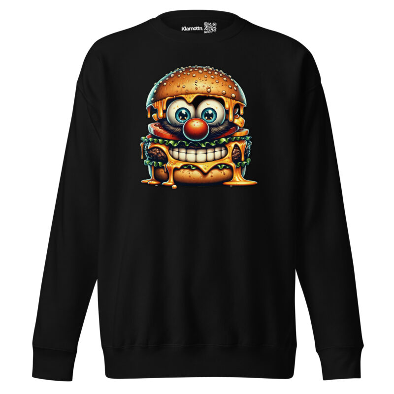 Cheeseburger Clown Unisex-Premium-Pullover – Sweatshirts – klamottn.de