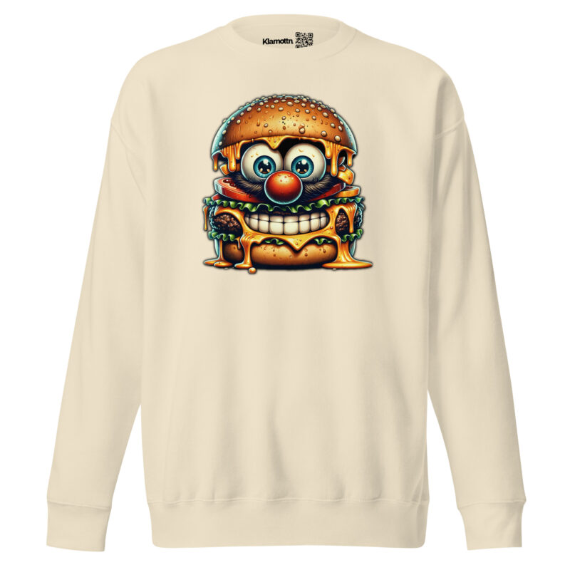 Cheeseburger Clown Unisex-Premium-Pullover – Sweatshirts – klamottn.de