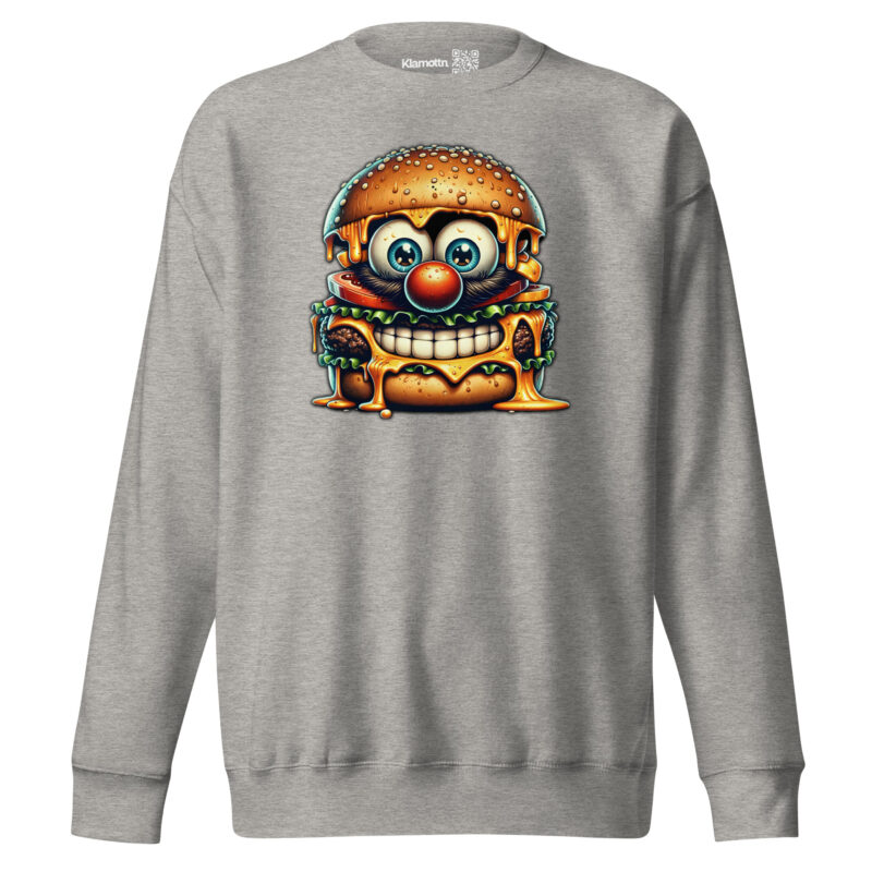 Cheeseburger Clown Unisex-Premium-Pullover – Sweatshirts – klamottn.de