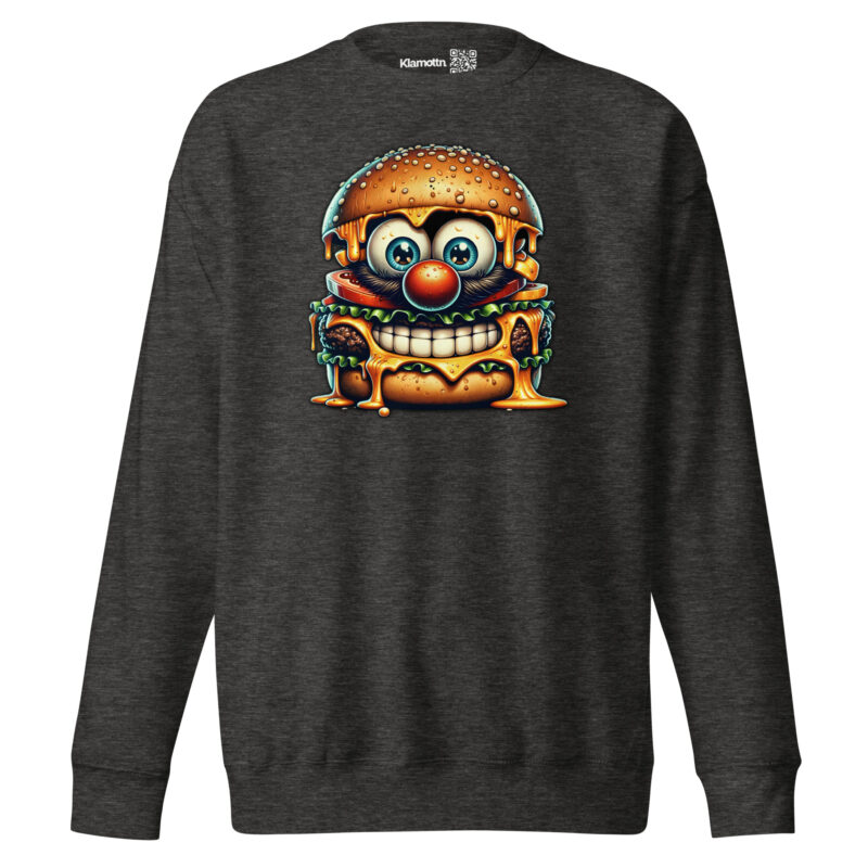Cheeseburger Clown Unisex-Premium-Pullover – Sweatshirts – klamottn.de