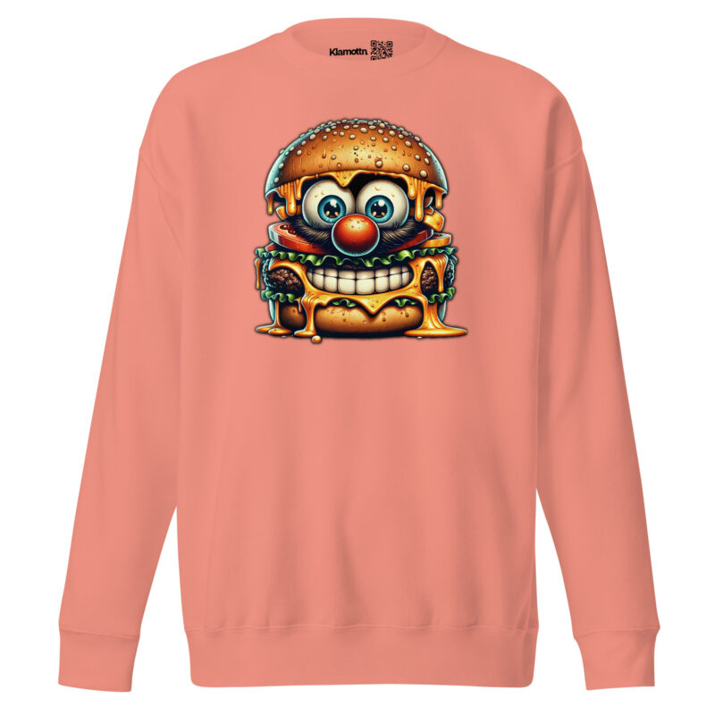 Cheeseburger Clown Unisex-Premium-Pullover – Sweatshirts – klamottn.de