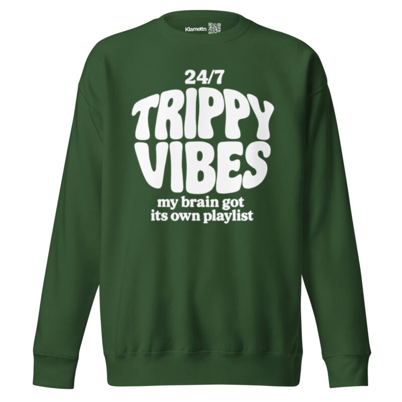 Trippy Vibes – My Brain Got Its Own Playlist Unisex-Premium-Pullover – Sweatshirts – klamottn.de