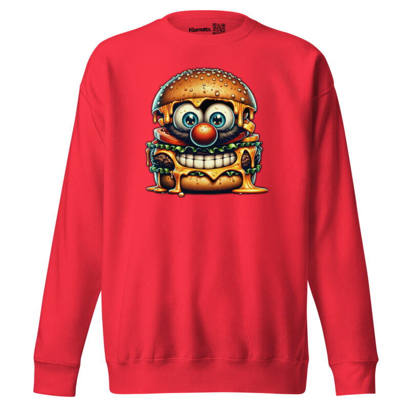Cheeseburger Clown Unisex-Premium-Pullover – Sweatshirts – klamottn.de