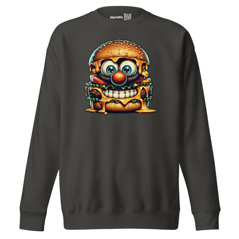 Cheeseburger Clown Unisex-Premium-Pullover – Sweatshirts – klamottn.de