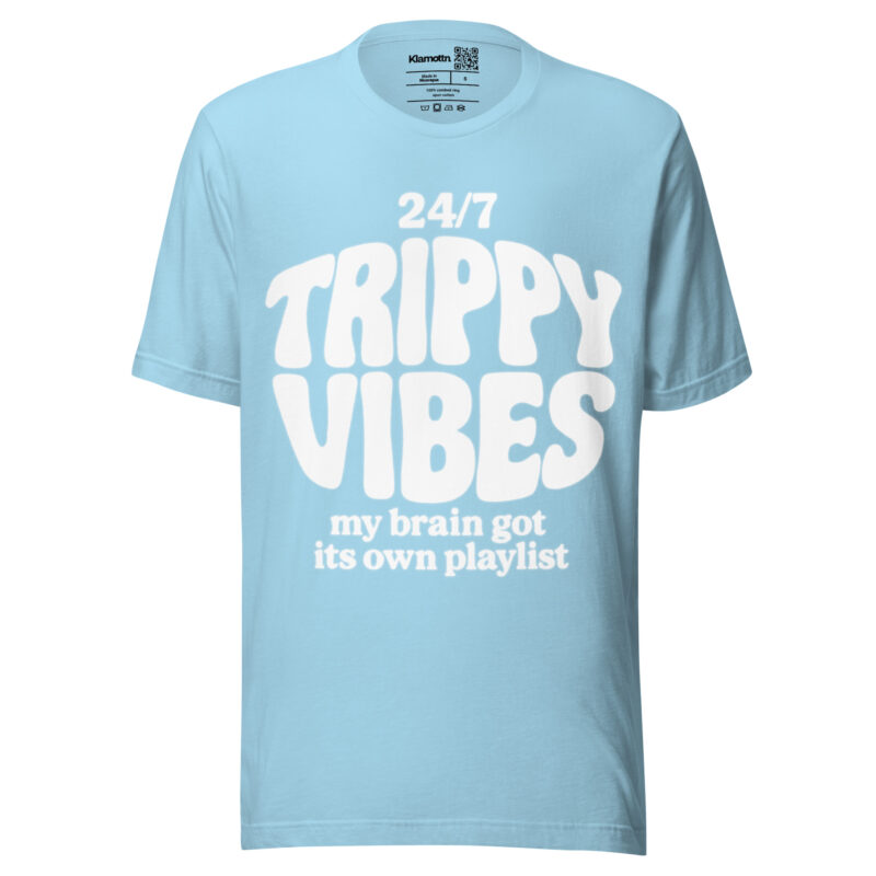 Trippy Vibes – My Brain Got Its Own Playlist Unisex-T-Shirt – T-Shirts – klamottn.de