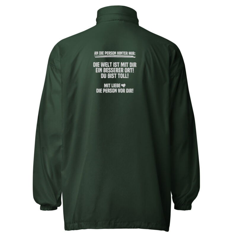 An die Person hinter mir Basic-Unisex-Windbreaker – Jacken – klamottn.de