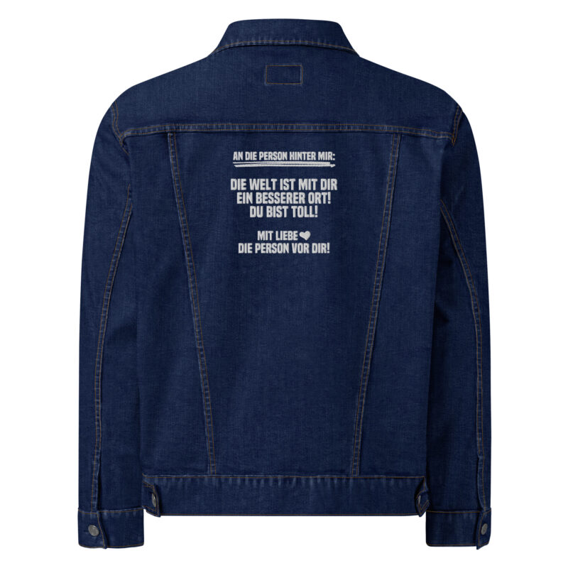 An die Person hinter mir Unisex-Jeansjacke – Jacken – klamottn.de
