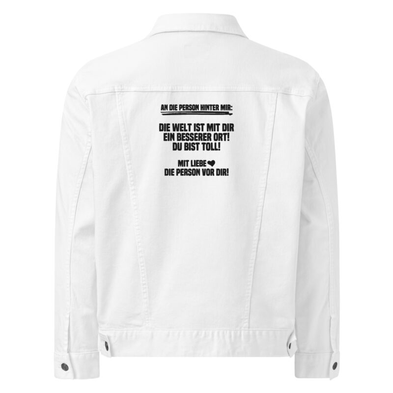 An die Person hinter mir Unisex-Jeansjacke – Jacken – klamottn.de