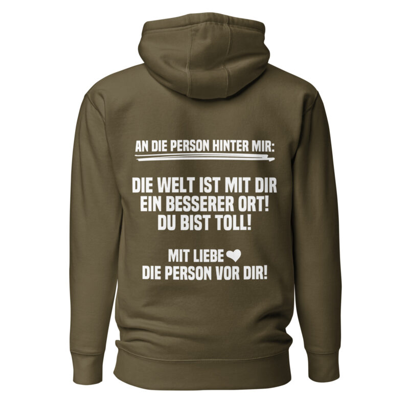 An die Person hinter mir Unisex-Hoodie – Hoodies – klamottn.de