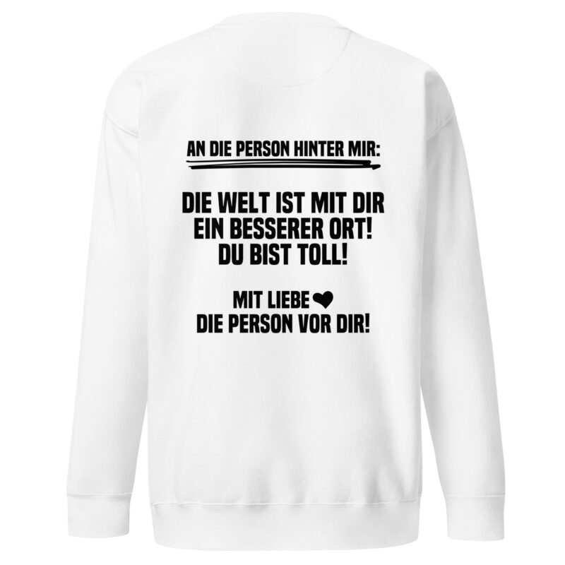 An die Person hinter mir Unisex-Sweatshirt – Sweatshirts – klamottn.de