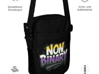 Nonbinary Pride Graffiti Umhängetasche – Accessoires – klamottn.de Nonbinary Pride Graffiti Umhängetasche – Accessoires – klamottn.de