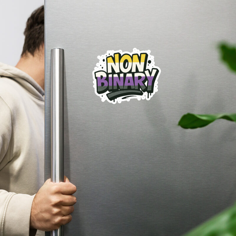 Nonbinary Pride Graffiti Magnet – Accessoires – klamottn.de