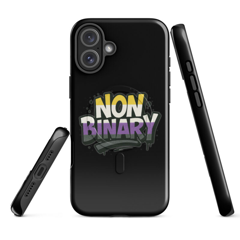 Nonbinary Pride Graffiti Hardcase iPhone®-Hülle mit MagSafe® – Accessoires – klamottn.de