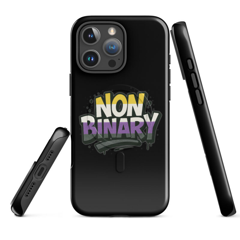 Nonbinary Pride Graffiti Hardcase iPhone®-Hülle mit MagSafe® – Accessoires – klamottn.de