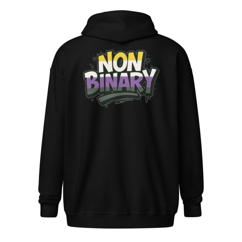 Nonbinary Pride Graffiti Unisex Heavy-Blend Zip Hoodie – Jacken – klamottn.de