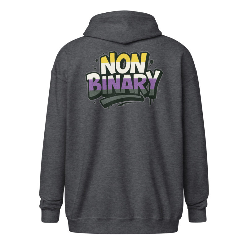 Nonbinary Pride Graffiti Unisex Heavy-Blend Zip Hoodie – Jacken – klamottn.de