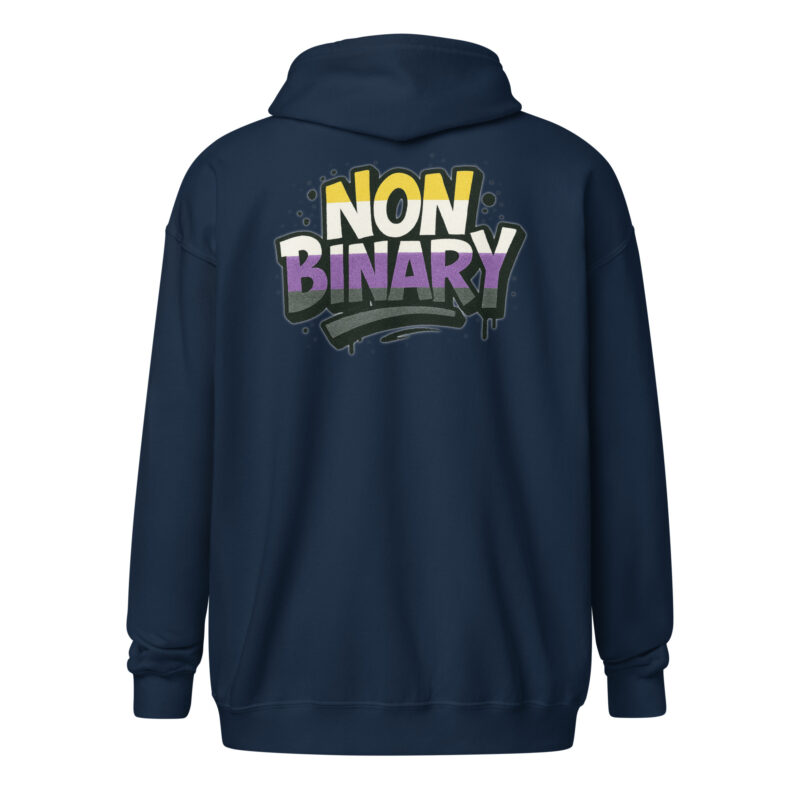Nonbinary Pride Graffiti Unisex Heavy-Blend Zip Hoodie – Jacken – klamottn.de