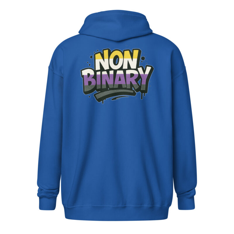Nonbinary Pride Graffiti Unisex Heavy-Blend Zip Hoodie – Jacken – klamottn.de
