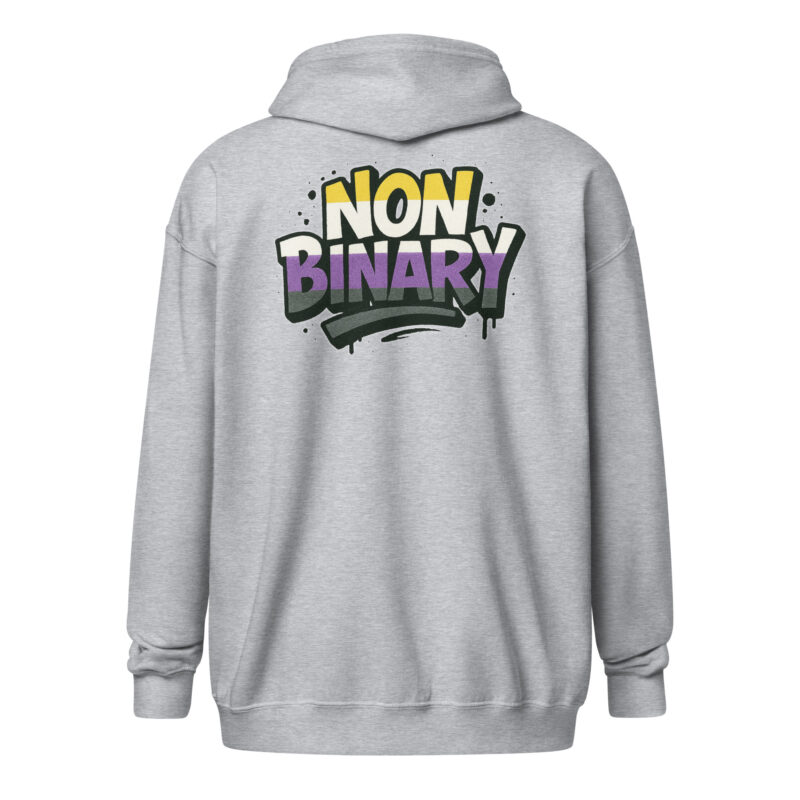 Nonbinary Pride Graffiti Unisex Heavy-Blend Zip Hoodie – Jacken – klamottn.de