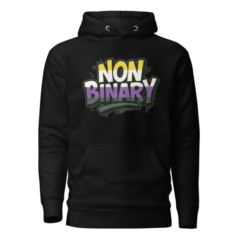 Nonbinary Pride Graffiti Unisex-Kapuzenpullover – Hoodies – klamottn.de