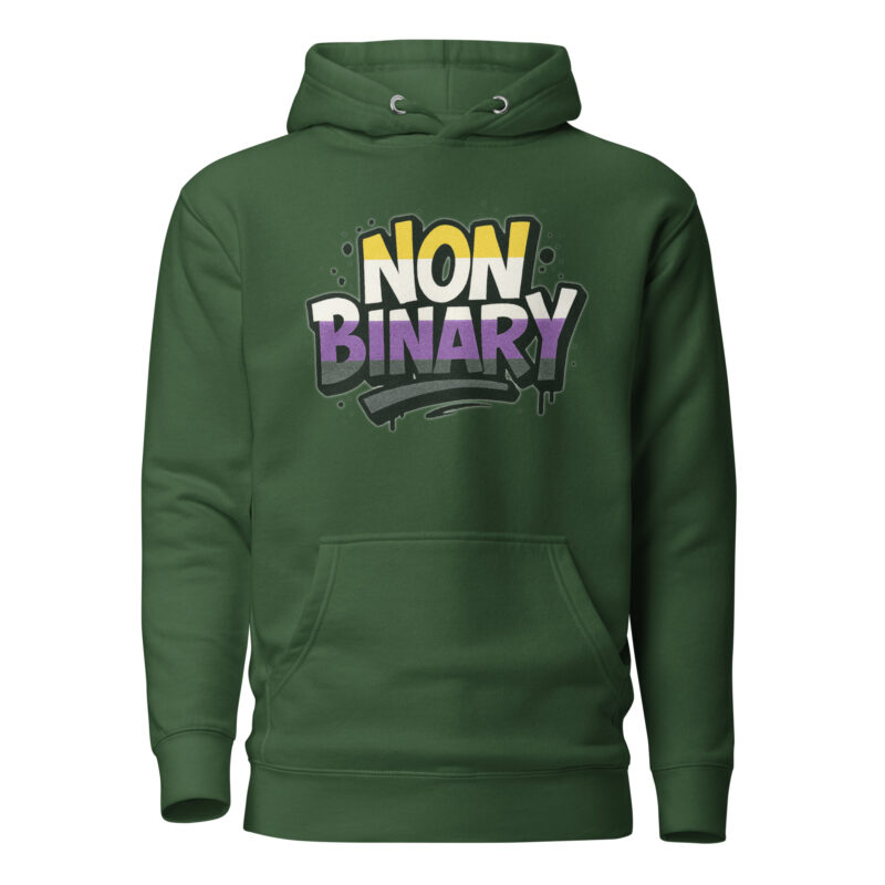 Nonbinary Pride Graffiti Unisex-Kapuzenpullover – Hoodies – klamottn.de