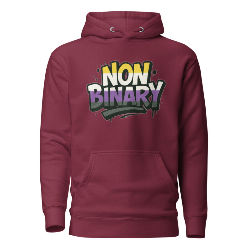 Nonbinary Pride Graffiti Unisex-Kapuzenpullover – Hoodies – klamottn.de