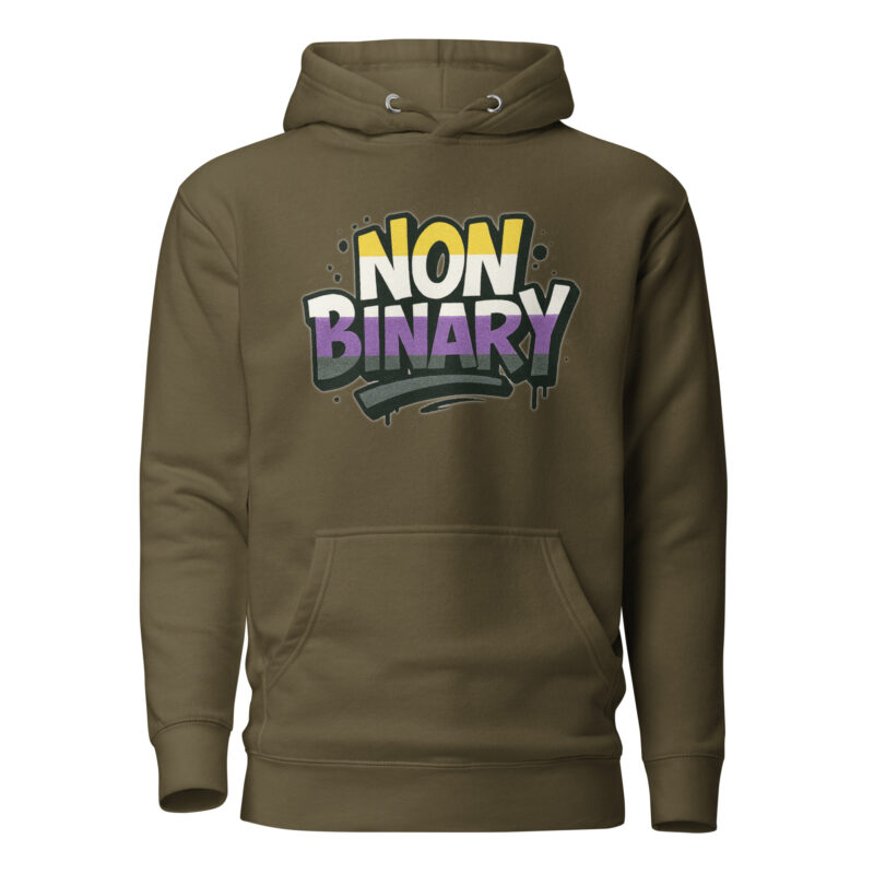 Nonbinary Pride Graffiti Unisex-Kapuzenpullover – Hoodies – klamottn.de