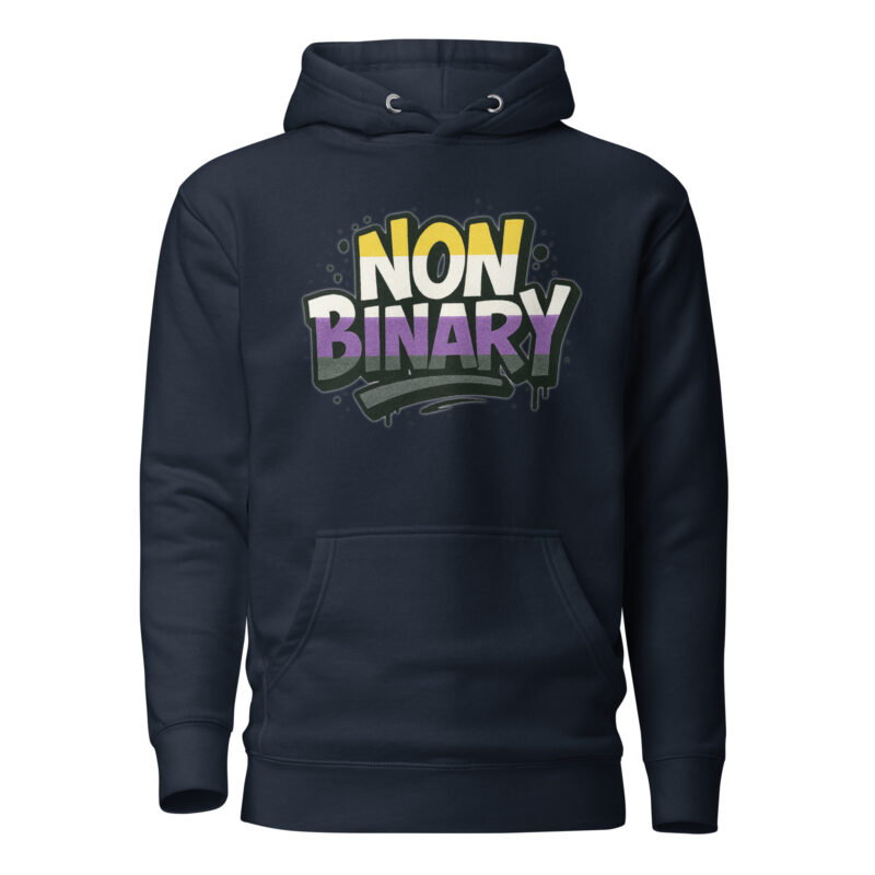 Nonbinary Pride Graffiti Unisex-Kapuzenpullover – Hoodies – klamottn.de