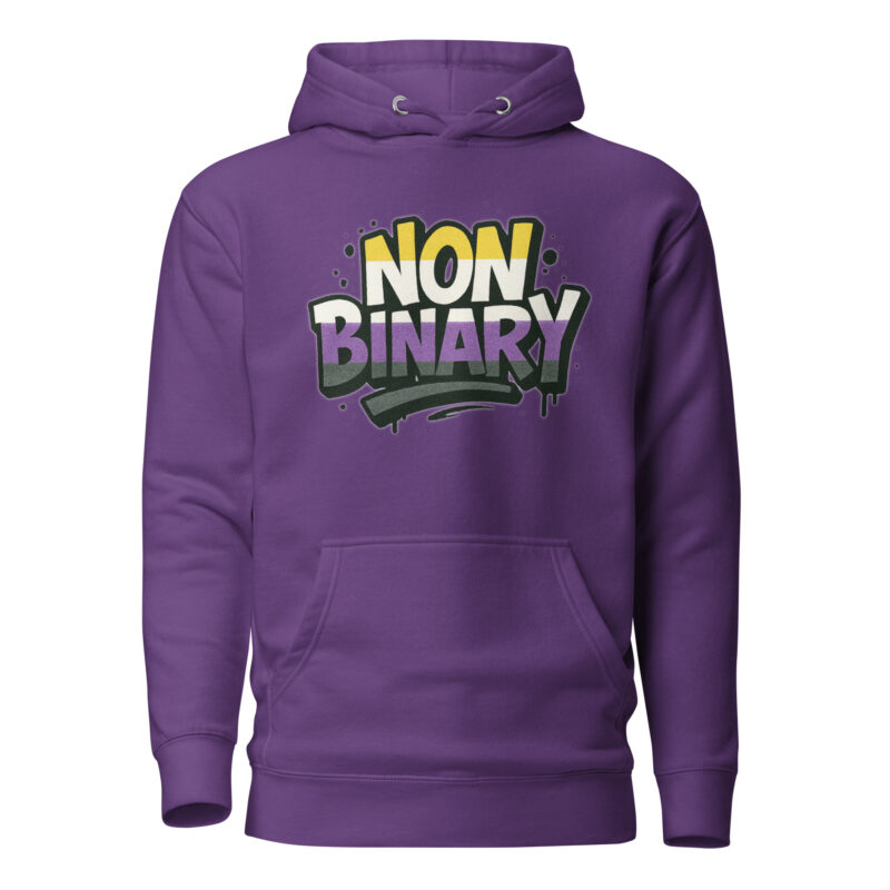 Nonbinary Pride Graffiti Unisex-Kapuzenpullover – Hoodies – klamottn.de
