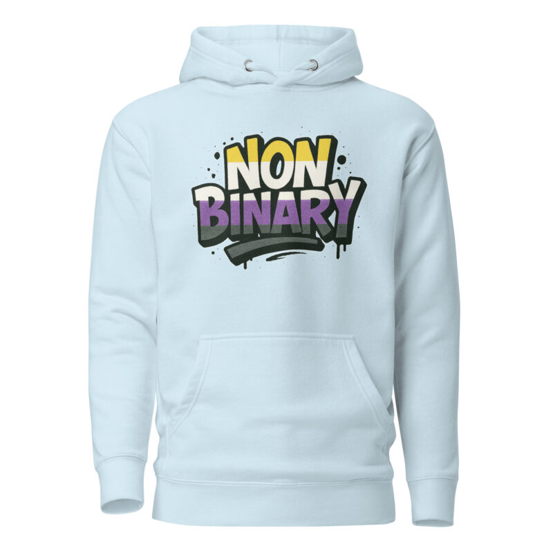 Nonbinary Pride Graffiti Unisex-Kapuzenpullover – Hoodies – klamottn.de