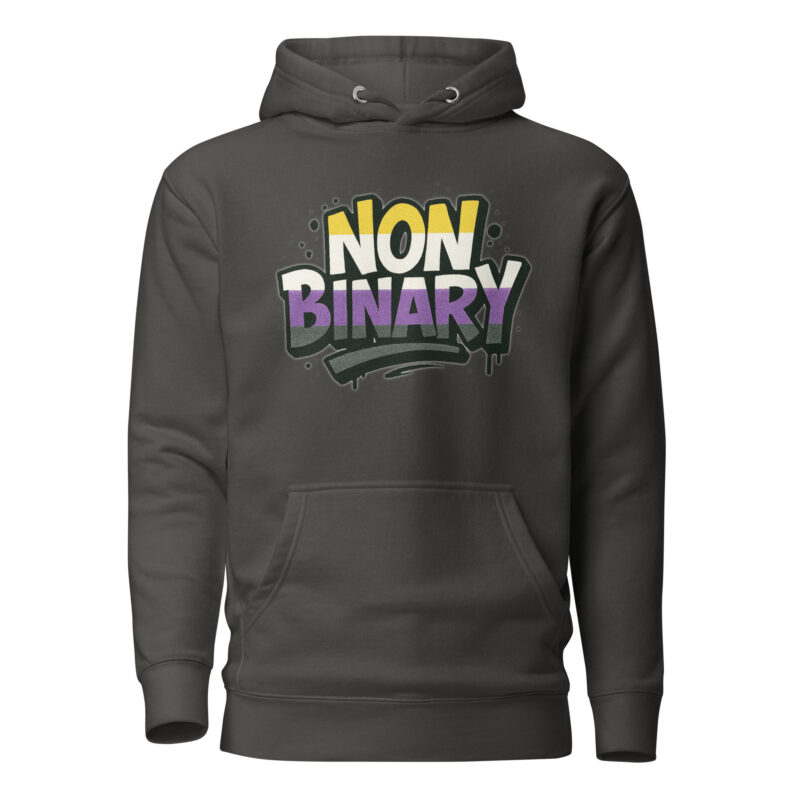 Nonbinary Pride Graffiti Unisex-Kapuzenpullover – Hoodies – klamottn.de