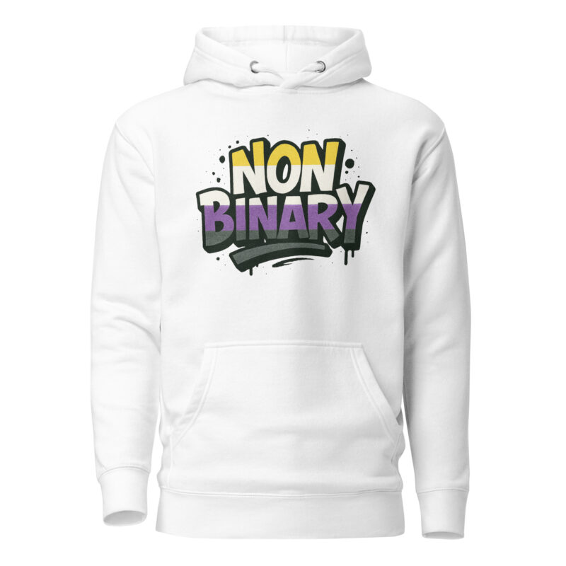 Nonbinary Pride Graffiti Unisex-Kapuzenpullover – Hoodies – klamottn.de