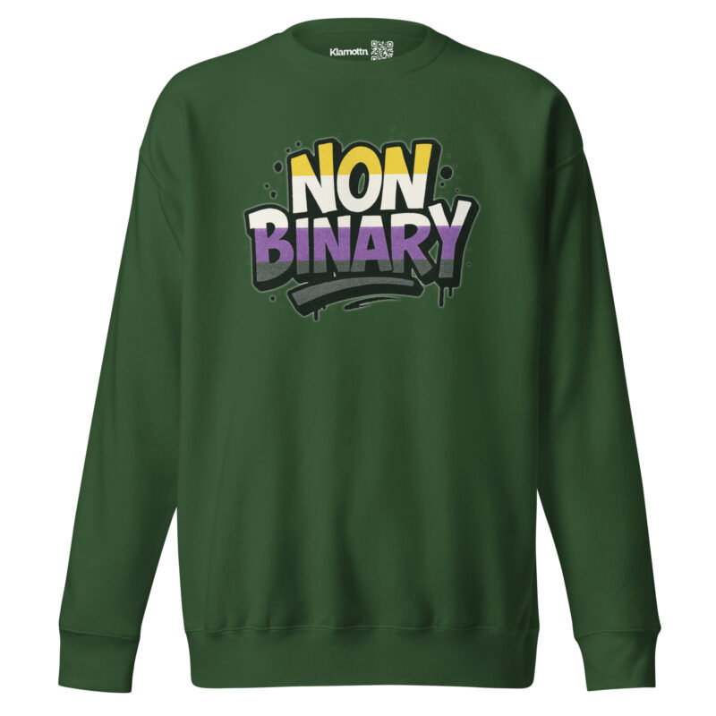 Nonbinary Pride Graffiti Unisex-Premium-Pullover – Sweatshirts – klamottn.de