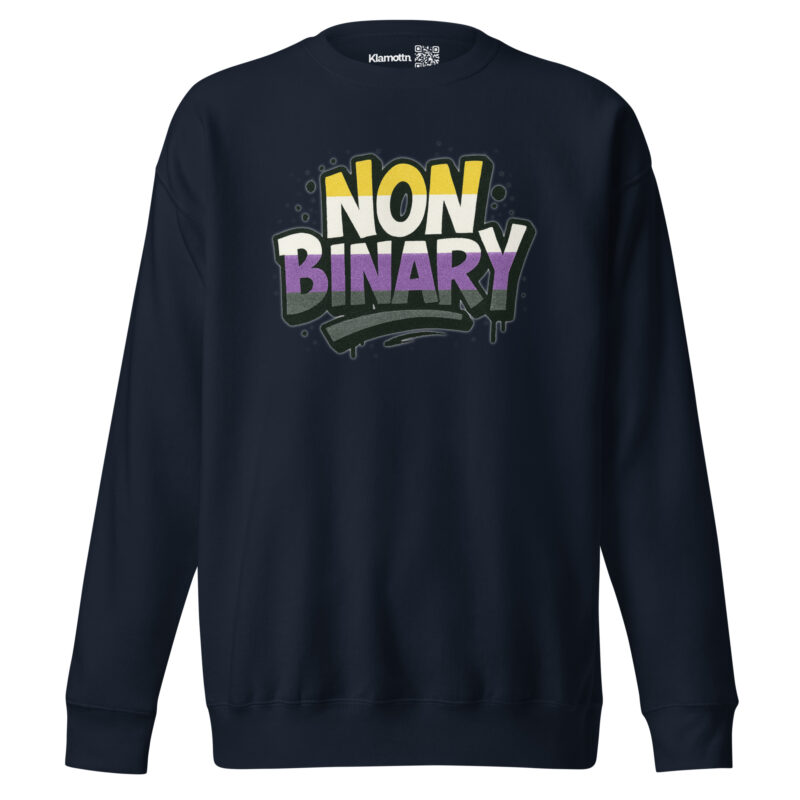 Nonbinary Pride Graffiti Unisex-Premium-Pullover – Sweatshirts – klamottn.de