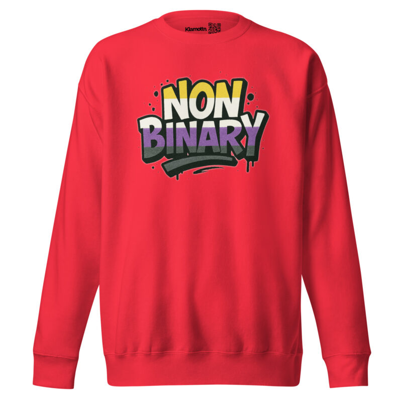 Nonbinary Pride Graffiti Unisex-Premium-Pullover – Sweatshirts – klamottn.de