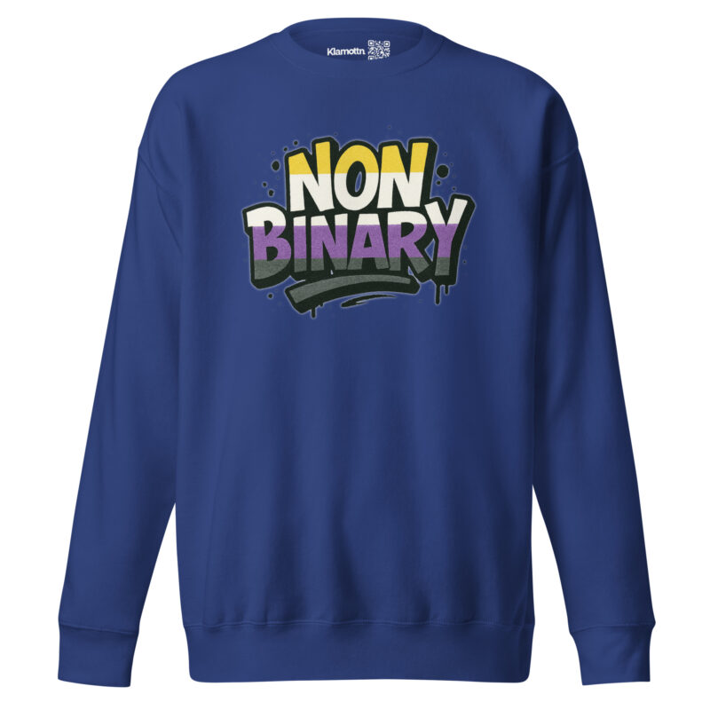 Nonbinary Pride Graffiti Unisex-Premium-Pullover – Sweatshirts – klamottn.de