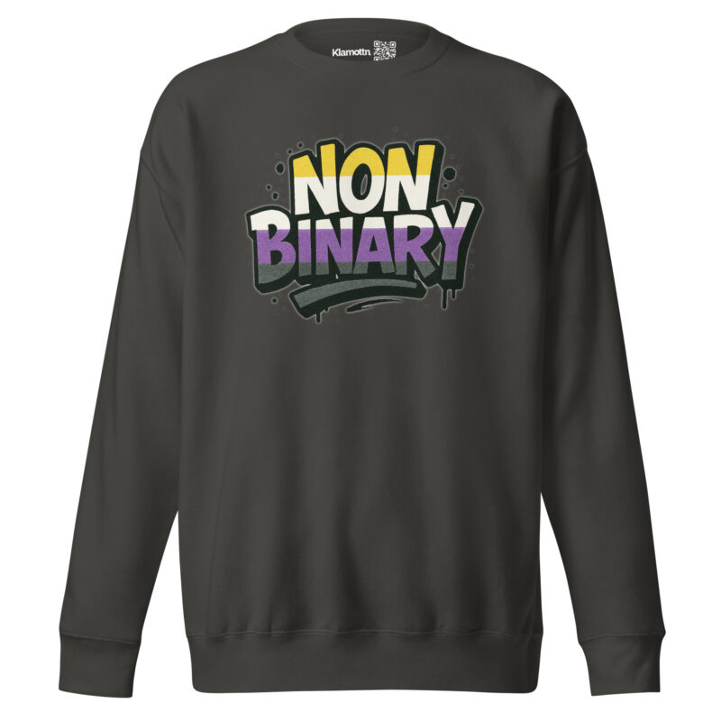 Nonbinary Pride Graffiti Unisex-Premium-Pullover – Sweatshirts – klamottn.de