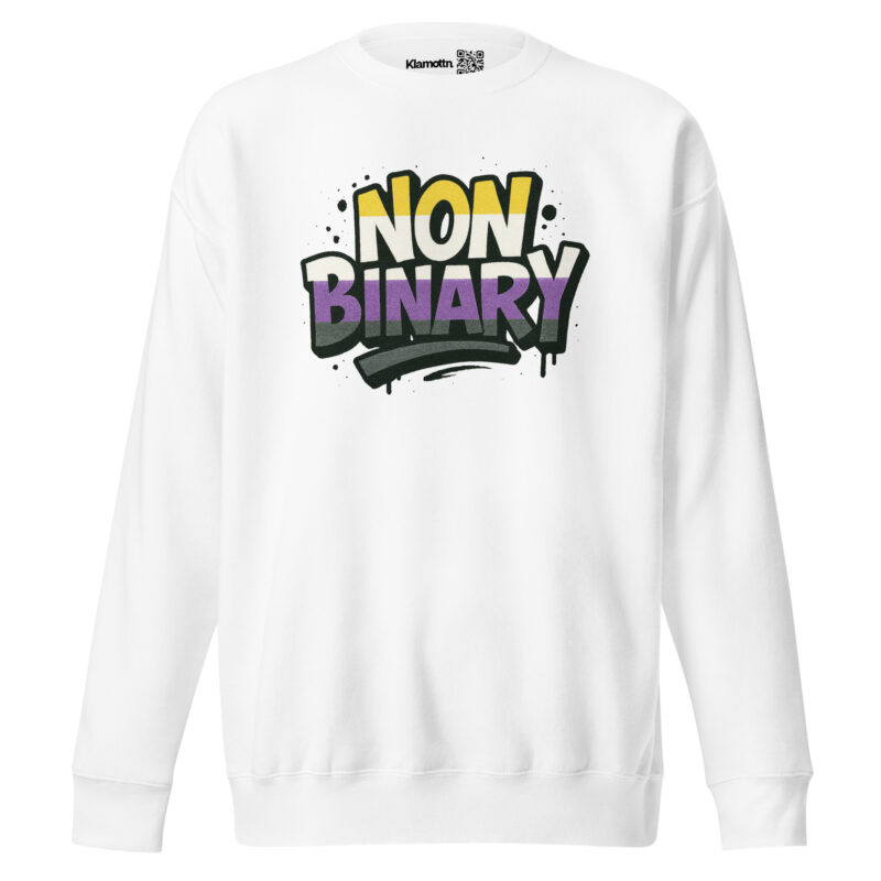 Nonbinary Pride Graffiti Unisex-Premium-Pullover – Sweatshirts – klamottn.de