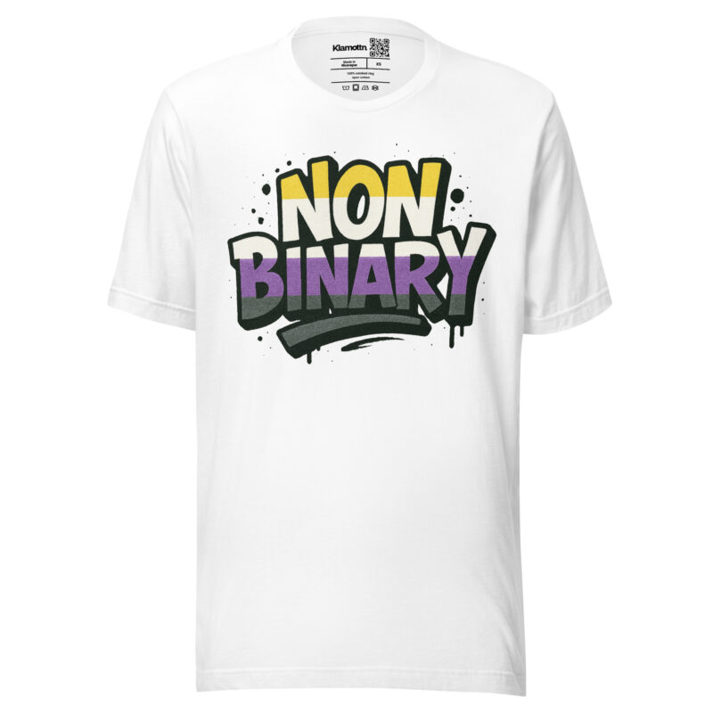 Nonbinary Pride Graffiti Unisex-T-Shirt – T-Shirts – klamottn.de