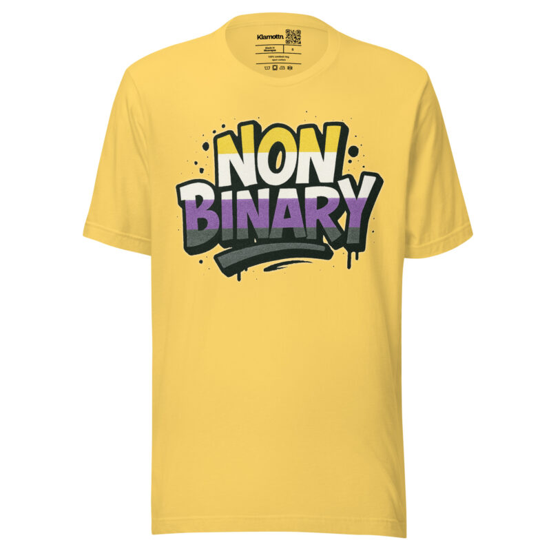Nonbinary Pride Graffiti Unisex-T-Shirt – T-Shirts – klamottn.de