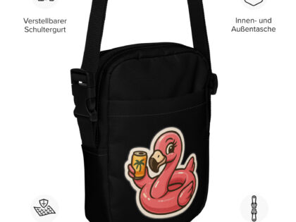 Flamingo mit Sommerdrink Umhängetasche – Accessoires – klamottn.de