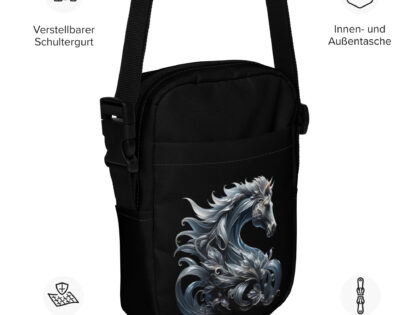Majestät des silbernen Pferdes Umhängetasche – Accessoires – klamottn.de