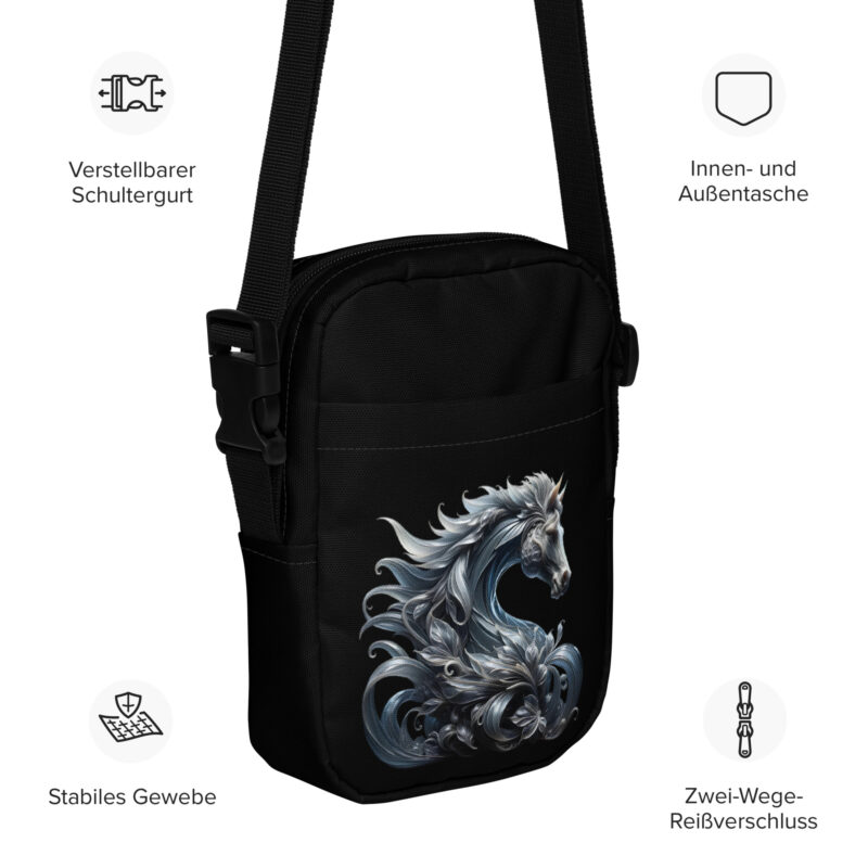 Majestät des silbernen Pferdes Umhängetasche – Accessoires – klamottn.de